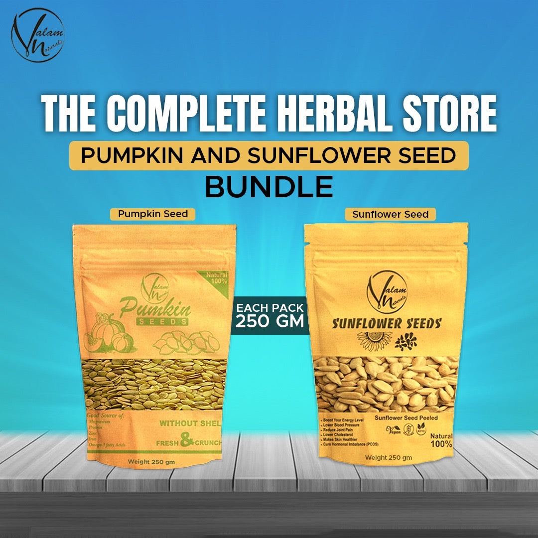 pumpkin seeds and sunflowers seeds bundle pack